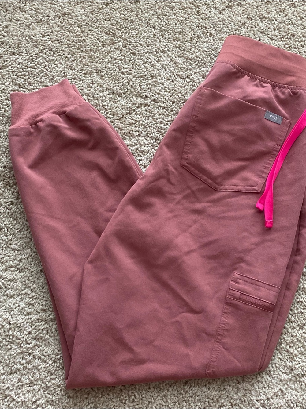 Figs Mauve Zamora Jogger Scrub Pants Small Pink Professional Nurse - Picture 9 of 9